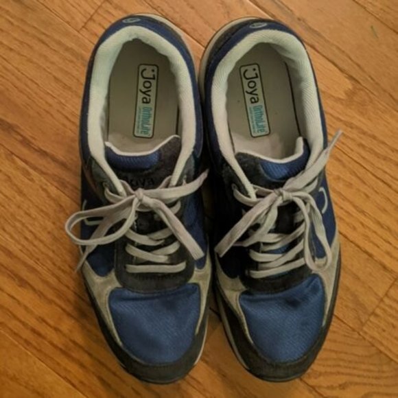 Joya Ortholite Womans Blue Black Gray Lace Up Sneakers Size 8.5 - Picture 4 of 8